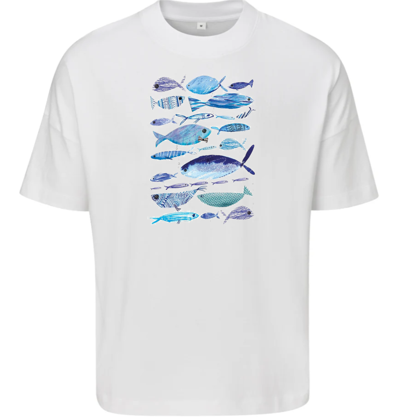 Moteriški marškinėliai Sea life balti